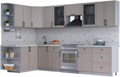 Готовая кухня Интерлиния Тренд 1.7x3.2 левая - фото