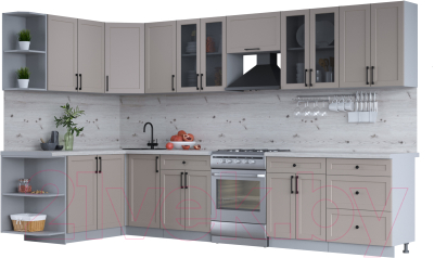 Готовая кухня Интерлиния Тренд 1.7x3.4 левая - фото