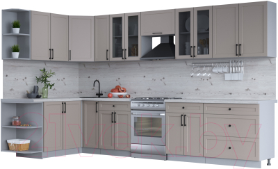 Готовая кухня Интерлиния Тренд 1.7x3.5 левая - фото