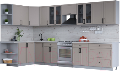 Готовая кухня Интерлиния Тренд 1.7x3.6 левая - фото