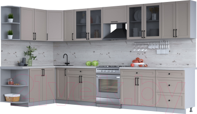 Готовая кухня Интерлиния Тренд 1.7x3.7 левая - фото