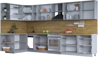 Готовая кухня Интерлиния Тренд 1.7x3.7 левая