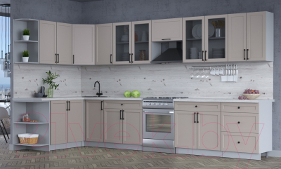 Готовая кухня Интерлиния Тренд 1.7x3.8 левая