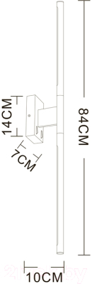 Подсветка для картин и зеркал Arte Lamp Lines A2029AP-1PB