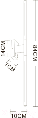 Подсветка для картин и зеркал Arte Lamp Lines A2029AP-1CC