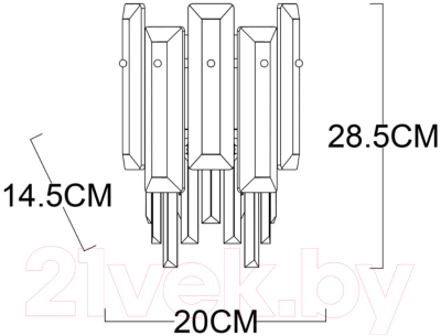 Бра Arte Lamp Nicoletta A1052AP-2GO