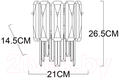 Бра Arte Lamp Nicoletta A1051AP-2CC