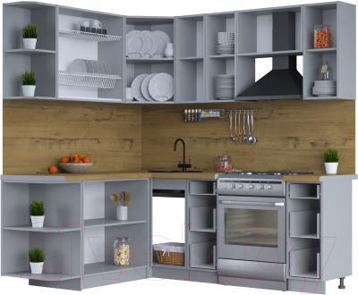 Готовая кухня Интерлиния Тренд 1.7x2.1 левая