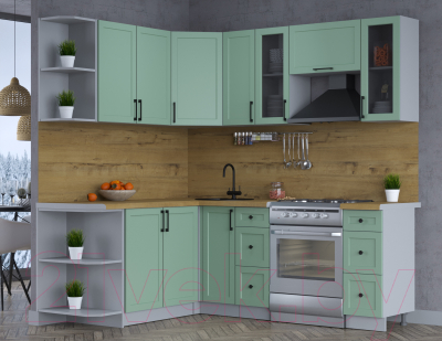 Готовая кухня Интерлиния Тренд 1.7x2.1 левая