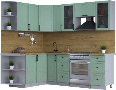 Готовая кухня Интерлиния Тренд 1.7x2.3 левая - фото