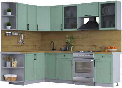 Готовая кухня Интерлиния Тренд 1.7x2.6 левая - фото