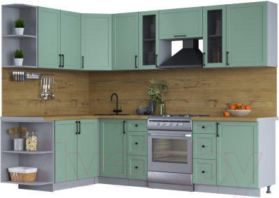 Готовая кухня Интерлиния Тренд 1.7x2.7 левая - фото