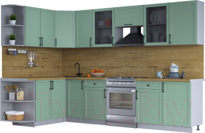 Готовая кухня Интерлиния Тренд 1.7x3.1 левая - фото