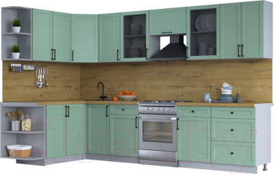 Готовая кухня Интерлиния Тренд 1.7x3.2 левая - фото