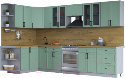 Готовая кухня Интерлиния Тренд 1.7x3.3 левая - фото