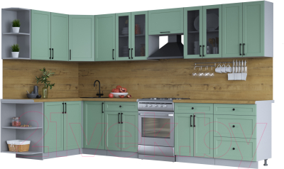 Готовая кухня Интерлиния Тренд 1.7x3.4 левая - фото