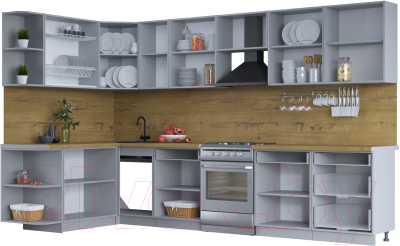 Готовая кухня Интерлиния Тренд 1.7x3.4 левая