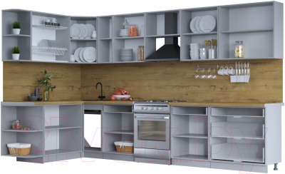 Готовая кухня Интерлиния Тренд 1.7x3.5 левая