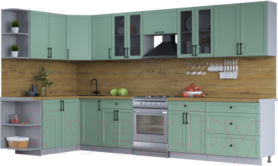 Готовая кухня Интерлиния Тренд 1.7x3.6 левая - фото