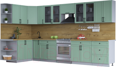 Готовая кухня Интерлиния Тренд 1.7x3.7 левая - фото