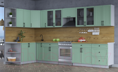 Готовая кухня Интерлиния Тренд 1.7x3.7 левая