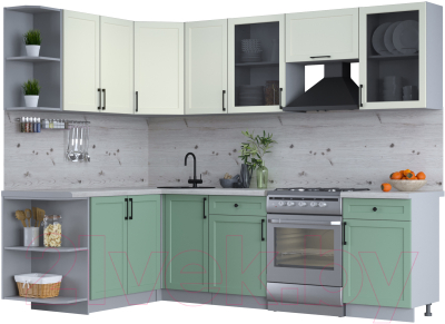 Готовая кухня Интерлиния Тренд 1.7x2.6 левая - фото