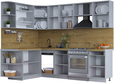 Готовая кухня Интерлиния Тренд 1.7x2.6 левая