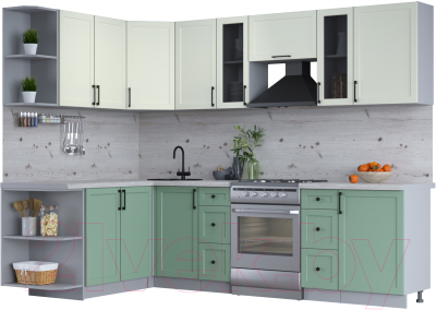 Готовая кухня Интерлиния Тренд 1.7x2.7 левая - фото