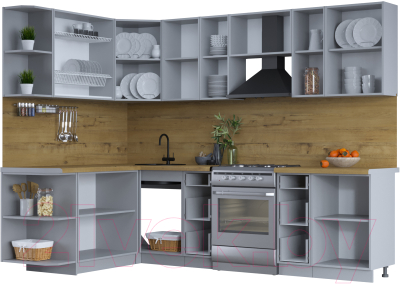 Готовая кухня Интерлиния Тренд 1.7x2.7 левая