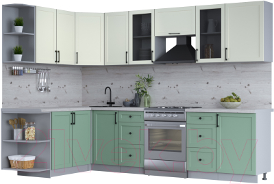 Готовая кухня Интерлиния Тренд 1.7x2.9 левая - фото