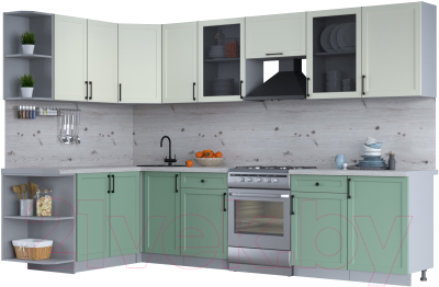 Готовая кухня Интерлиния Тренд 1.7x3.1 левая - фото