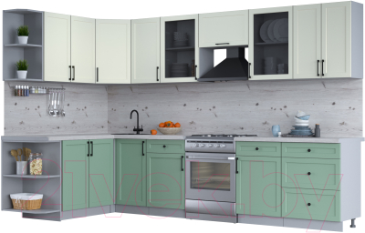 Готовая кухня Интерлиния Тренд 1.7x3.2 левая - фото