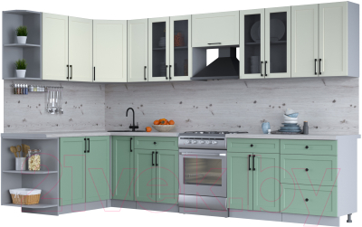 Готовая кухня Интерлиния Тренд 1.7x3.3 левая - фото