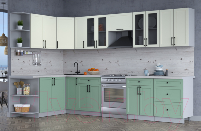 Готовая кухня Интерлиния Тренд 1.7x3.3 левая