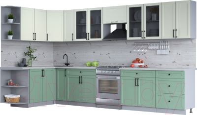 Готовая кухня Интерлиния Тренд 1.7x3.7 левая - фото