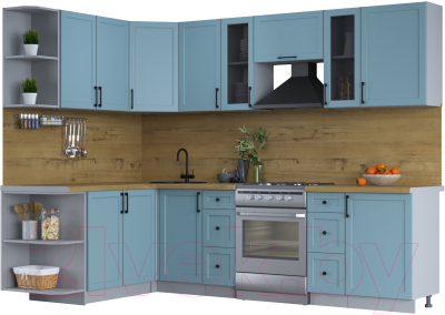 Готовая кухня Интерлиния Тренд 1.7x2.7 левая - фото