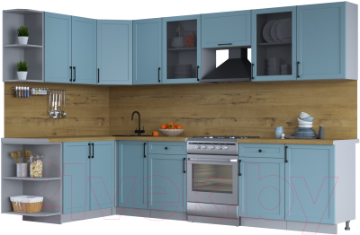 Готовая кухня Интерлиния Тренд 1.7x3.1 левая - фото