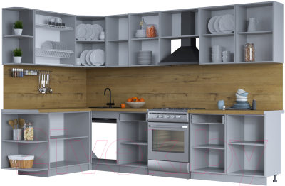 Готовая кухня Интерлиния Тренд 1.7x3.1 левая