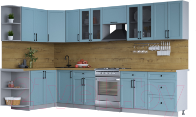 Готовая кухня Интерлиния Тренд 1.7x3.4 левая - фото