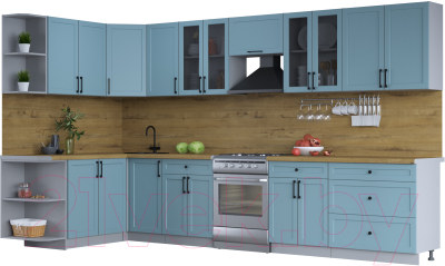 Готовая кухня Интерлиния Тренд 1.7x3.6 левая - фото