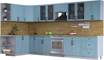 Готовая кухня Интерлиния Тренд 1.7x3.7 левая - фото