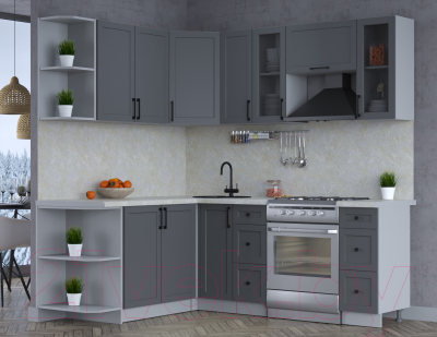 Готовая кухня Интерлиния Тренд 1.7x2.1 левая