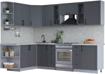 Готовая кухня Интерлиния Тренд 1.7x2.7 левая - фото