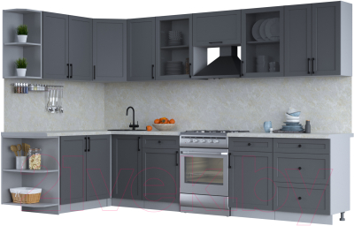 Готовая кухня Интерлиния Тренд 1.7x3.2 левая - фото