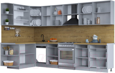 Готовая кухня Интерлиния Тренд 1.7x3.2 левая