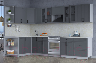 Готовая кухня Интерлиния Тренд 1.7x3.3 левая