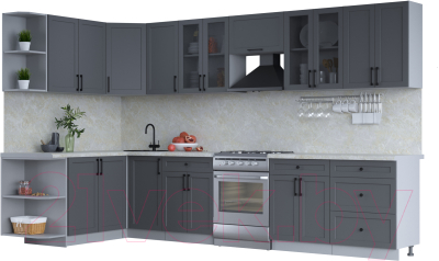 Готовая кухня Интерлиния Тренд 1.7x3.4 левая - фото