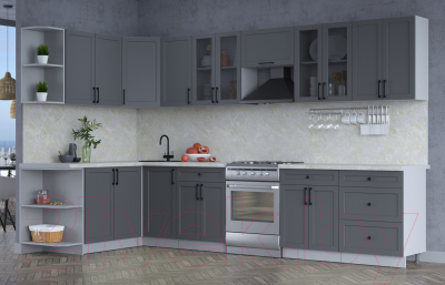 Готовая кухня Интерлиния Тренд 1.7x3.4 левая