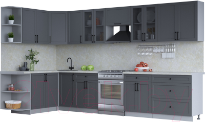 Готовая кухня Интерлиния Тренд 1.7x3.6 левая - фото