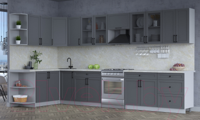 Готовая кухня Интерлиния Тренд 1.7x3.8 левая